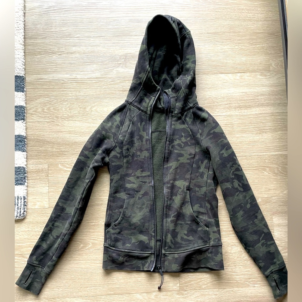 Lululemon Camo Zip-up Sweatshirt